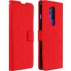 Etui AVIZAR OnePlus 8 Pro Portefeuille Vintage Rouge