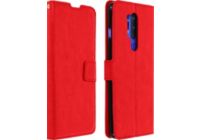 Etui AVIZAR OnePlus 8 Pro Portefeuille Vintage Rouge