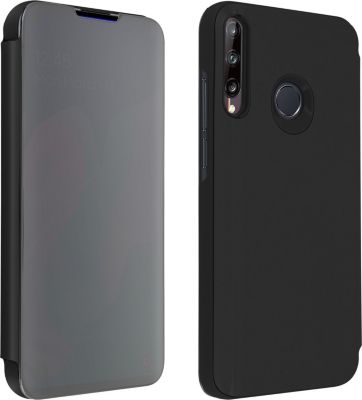 Etui AVIZAR Huawei P40 Lite E Effet Miroir Noir