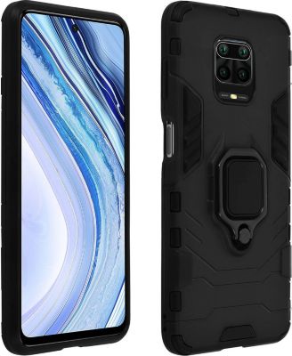 Coque AVIZAR Redmi Note 9 Pro Max/9S + Bague Noir