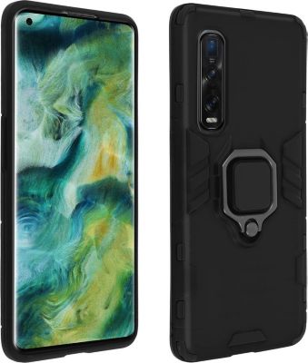 Coque AVIZAR Oppo Find X2 Pro Béquille Kickstand Noir