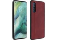 Coque AVIZAR Oppo Find X2 Neo Magsafe Eco-cuir Rouge