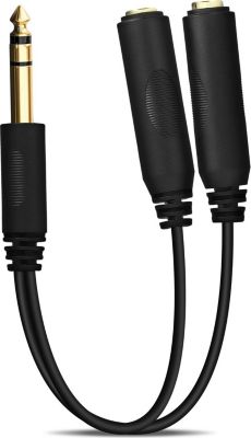 Adaptateur Jack AVIZAR Splitter Jack 6,35 Mâle vers 2 Femelle