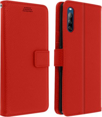 Etui AVIZAR Xperia L4 Portefeuille Support Rouge Etui AVIZAR Xperia L4 Portefeuille Support Rouge