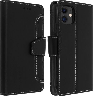 Etui AVIZAR Apple iPhone 11 Portefeuille Stand Noir