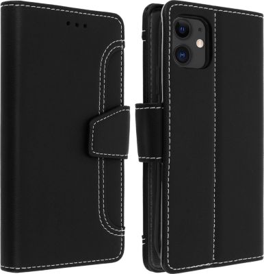 Etui AVIZAR Apple iPhone 11 Portefeuille Stand Noir Etui AVIZAR Apple iPhone 11 Portefeuille Stand Noir