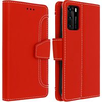 Etui AVIZAR Huawei P40 Portefeuille Stand Rouge