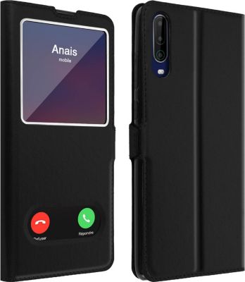 Etui AVIZAR Wiko View 4/4 Lite Double Fenêtre Noir Etui AVIZAR Wiko View 4/4 Lite Double Fenêtre Noir