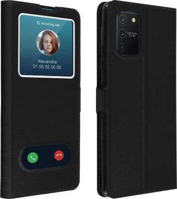 Etui AVIZAR Samsung S10 Lite Double Fenêtre Noir Etui AVIZAR Samsung S10 Lite Double Fenêtre Noir