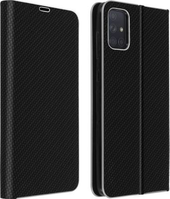 Etui AVIZAR Samsung Galaxy A71 Effet Carbone Noir