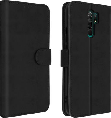 Etui AVIZAR Redmi 9 Folio Portefeuille Stand Noir Etui AVIZAR Redmi 9 Folio Portefeuille Stand Noir