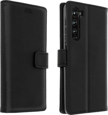 Etui AVIZAR Motorola Edge Portefeuille Support Noir
