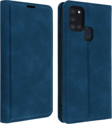 Etui AVIZAR Galaxy A21s Porte-carte Stand Bleu nuit