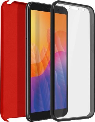 Coque AVIZAR pour Huawei Y5p Avant et Arrière rouge