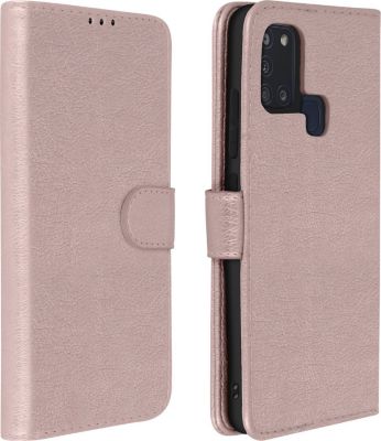 Etui AVIZAR Samsung A21s Portefeuille Rose Gold