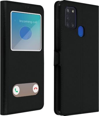 Etui AVIZAR Samsung Galaxy A21s Double Fenêtre Noir Etui AVIZAR Samsung Galaxy A21s Double Fenêtre Noir