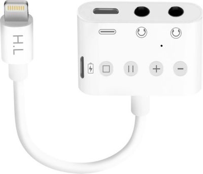 Adaptateur Lightning/Lightning AVIZAR Lightning / Lightning USB-C et 2x Jack