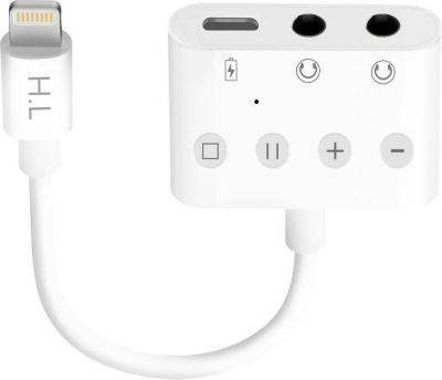 Adaptateur Lightning/Lightning AVIZAR Audio-Charge / Lightning et Double Jack