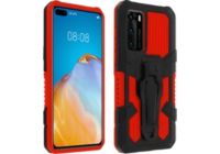 Coque AVIZAR Huawei P40 Béquille + Clip Rouge