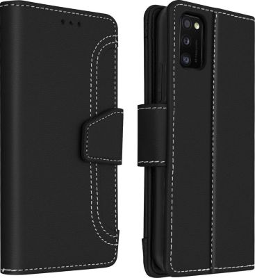 Etui AVIZAR Samsung A41 Portefeuille Stand Noir