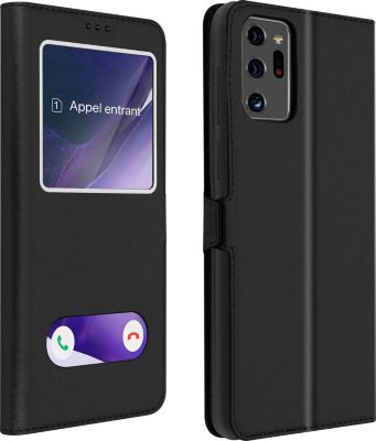Etui AVIZAR Samsung Note20 Ultra Double Fenêtre Noir