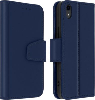 Etui AVIZAR iPhone XR Porte-cartes Premium Bleu Nuit