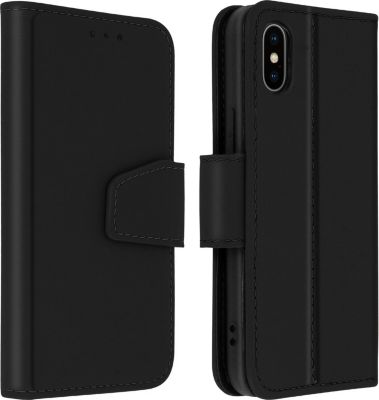 Etui AVIZAR iPhone XS Max Porte-cartes Premium Noir