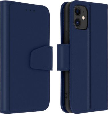 Etui AVIZAR iPhone 11 Porte-cartes Premium Bleu Nuit