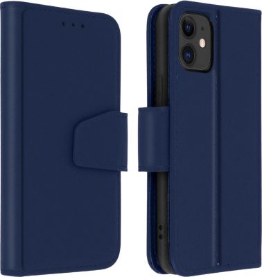 Etui AVIZAR iPhone 11 Porte-cartes Premium Bleu Nuit
