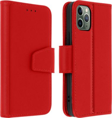 Etui AVIZAR iPhone 11 Pro Max Cuir Premium Rouge