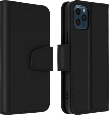Etui AVIZAR iPhone 12 Pro Max Cuir Premium Noir