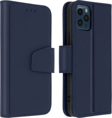 Etui AVIZAR iPhone 12 Pro Max Cuir Premium Bleu Nuit