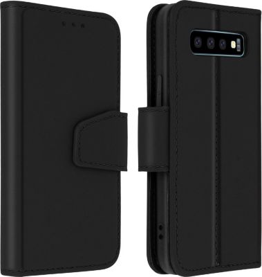 Etui AVIZAR Samsung S10 Porte-cartes Premium Noir