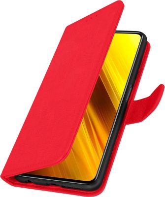 Etui AVIZAR Xiaomi Poco X3 Portefeuille Rouge