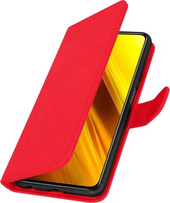 Etui AVIZAR Xiaomi Poco X3 Portefeuille Rouge