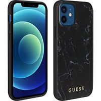 Coque GUESS iPhone 12 Mini Effet Marble Cover Noir