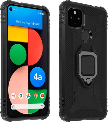 Coque AVIZAR Google Pixel 4A 5G Hybride + Bague Noir Coque AVIZAR Google Pixel 4A 5G Hybride + Bague Noir