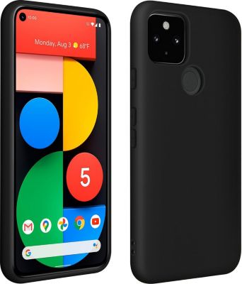 Coque AVIZAR Google Pixel 5 Silicone Soft Touch Noir