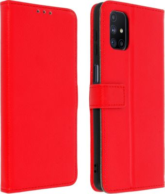 Etui AVIZAR Samsung M51 Portefeuille Support Rouge