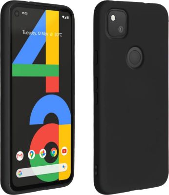 Coque AVIZAR Google Pixel 4A Silicone Soft Touch Noir