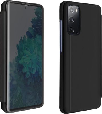 Etui AVIZAR Samsung S20 FE Effet Miroir Stand Noir
