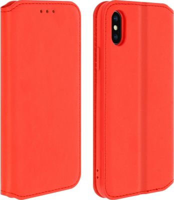 Etui AVIZAR iPhone X / XS Portefeuille Élégant Rouge