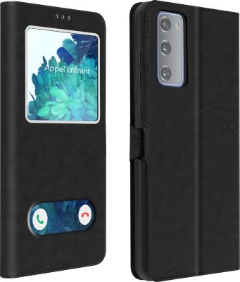 Etui AVIZAR Samsung S20 FE Double Fenêtre Noir Etui AVIZAR Samsung S20 FE Double Fenêtre Noir