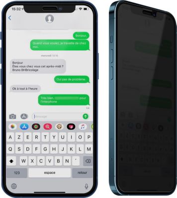 Protège écran AVIZAR iPhone 12 Pro Max dureté 9H Anti-espion