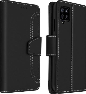 Etui AVIZAR Samsung A42 Portefeuille Stand Noir