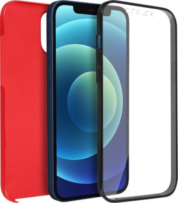 Coque AVIZAR iPhone 12 / 12 Pro Avant & Arrière Rouge