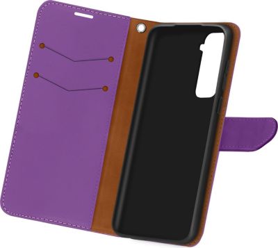 Etui AVIZAR Samsung S21 Aspect cuir grainé Violet