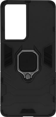Coque AVIZAR Samsung S21 Ultra Hybride + Bague Noir