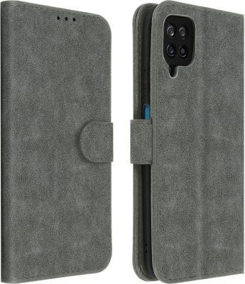 Etui AVIZAR Samsung A12 Portefeuille Chester Gris Etui AVIZAR Samsung A12 Portefeuille Chester Gris