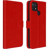Etui AVIZAR Oppo A15 Portefeuille Chester Rouge